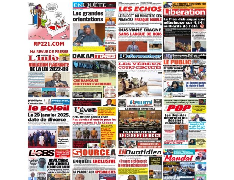 Unes du Lundi 16 Decembre 2024