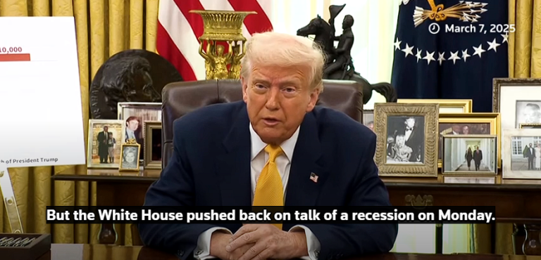 White House pushes back against recession talk as household worries grow, stocks tank