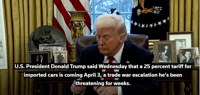 Trump auto tariffs: President slaps 25% duties on car imports to US