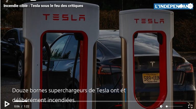 Nouvelle attaque contre Elon Musk : douze superchargeurs électriques Tesla ont été la cible d’incendies volontaires sur le parking d’une grande surface