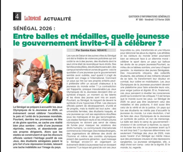 Entre balles et médailles, quelle jeunesse le gouvernement invite-t-il à célébrer ?