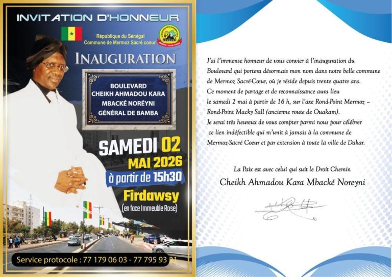 INVIT ATION D’HONNEUR